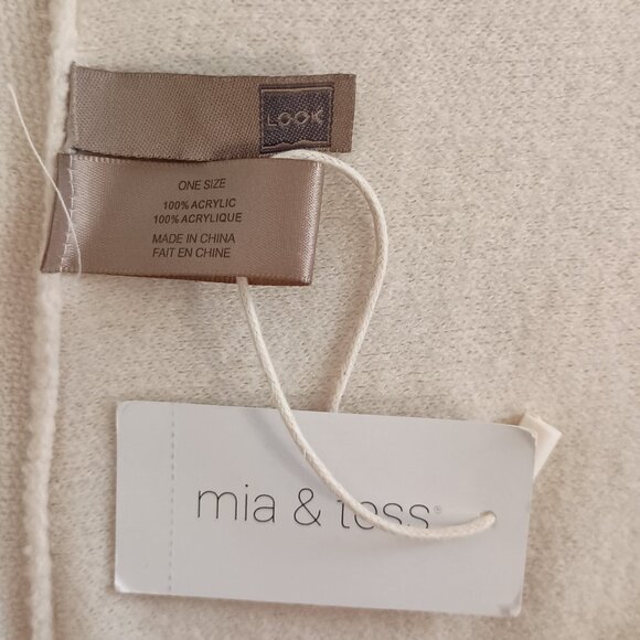 Mia & Tess Waterfall Front Cream Vest Women’s Size OS NWT - Picture 4 of 13